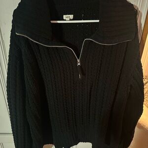Aerie Black Cowl Neck Sweater